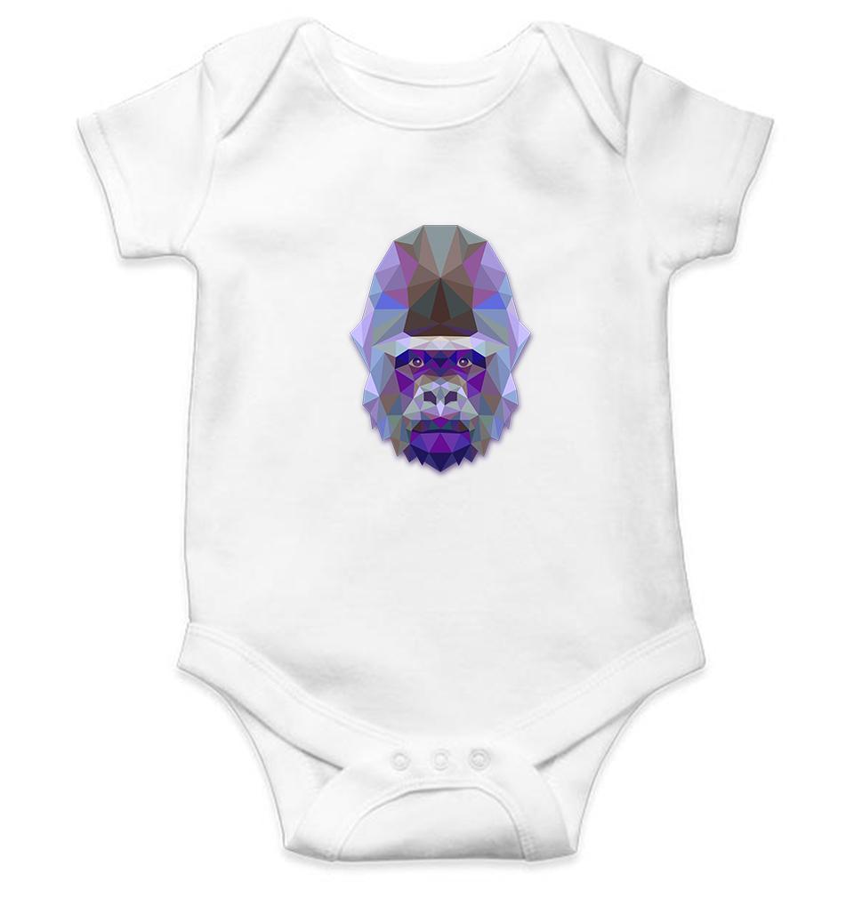 Gorilla Abstract Rompers for Baby Girl- FunkyTradition FunkyTradition
