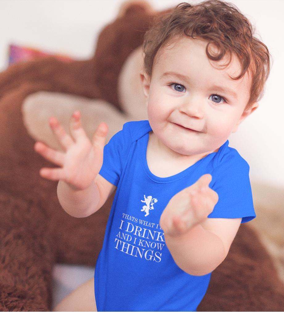 GOT Game of Thrones I Drink  And Know Things Rompers for Baby Boy- FunkyTradition FunkyTradition