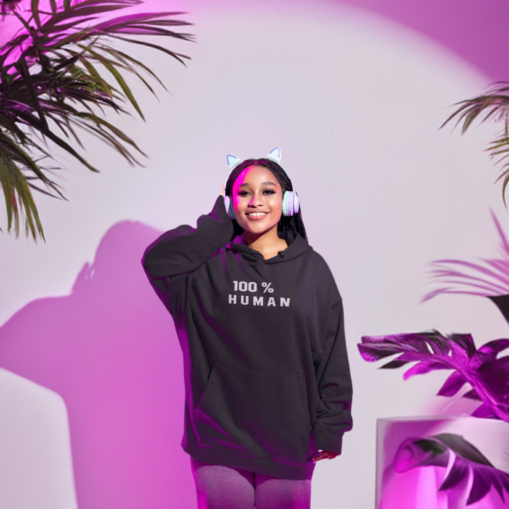 100 Percent Human Minimals Hoodies for Women-FunkyTeesClub