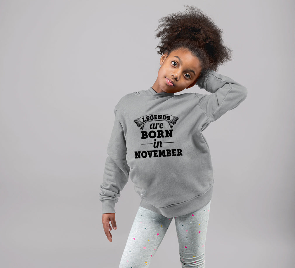 Legends are Born in November Girl Hoodies-FunkyTeesClub