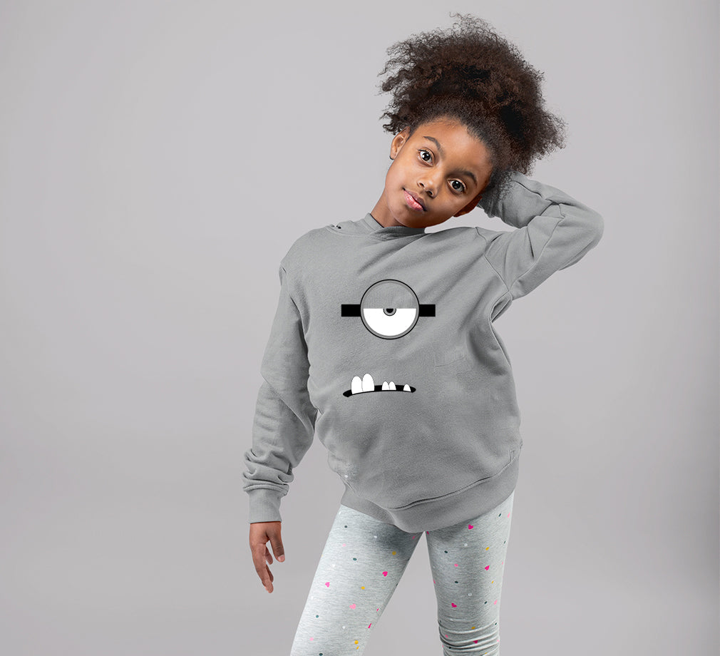 Minion Single Eye & Teeth Girl Hoodies-FunkyTeesClub