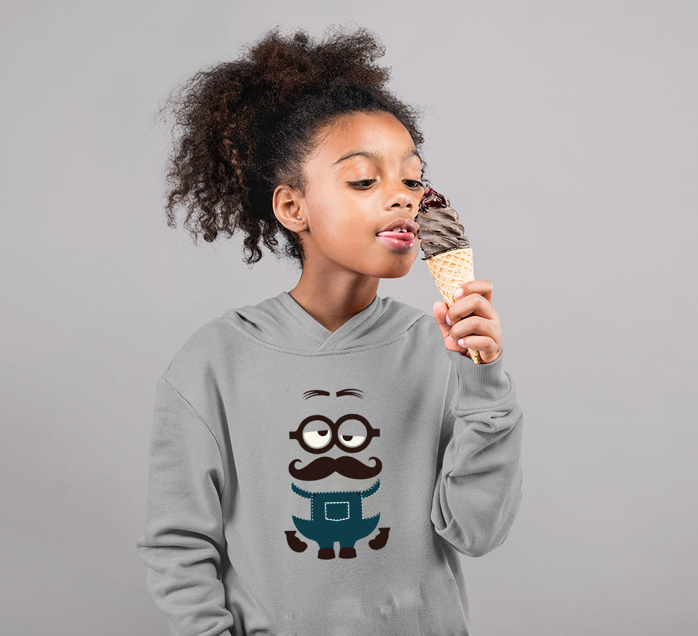 Minion Mustache Girl Hoodies-FunkyTeesClub