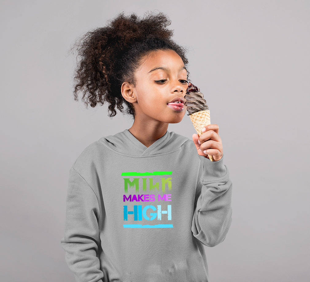 Milk Make Me High Girl Hoodies-FunkyTeesClub