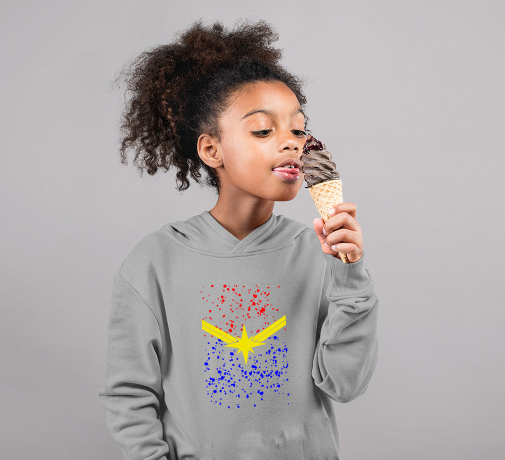 Captain Marvel Logo Girl Hoodies-FunkyTeesClub