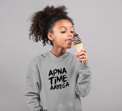 Apna Time Aayega Girl Hoodies-FunkyTeesClub