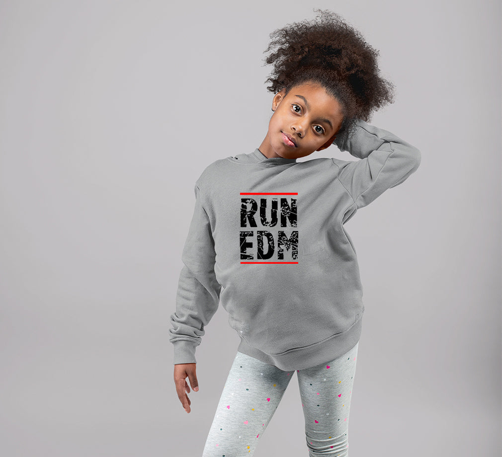RUN EDM Girl Hoodies-FunkyTeesClub
