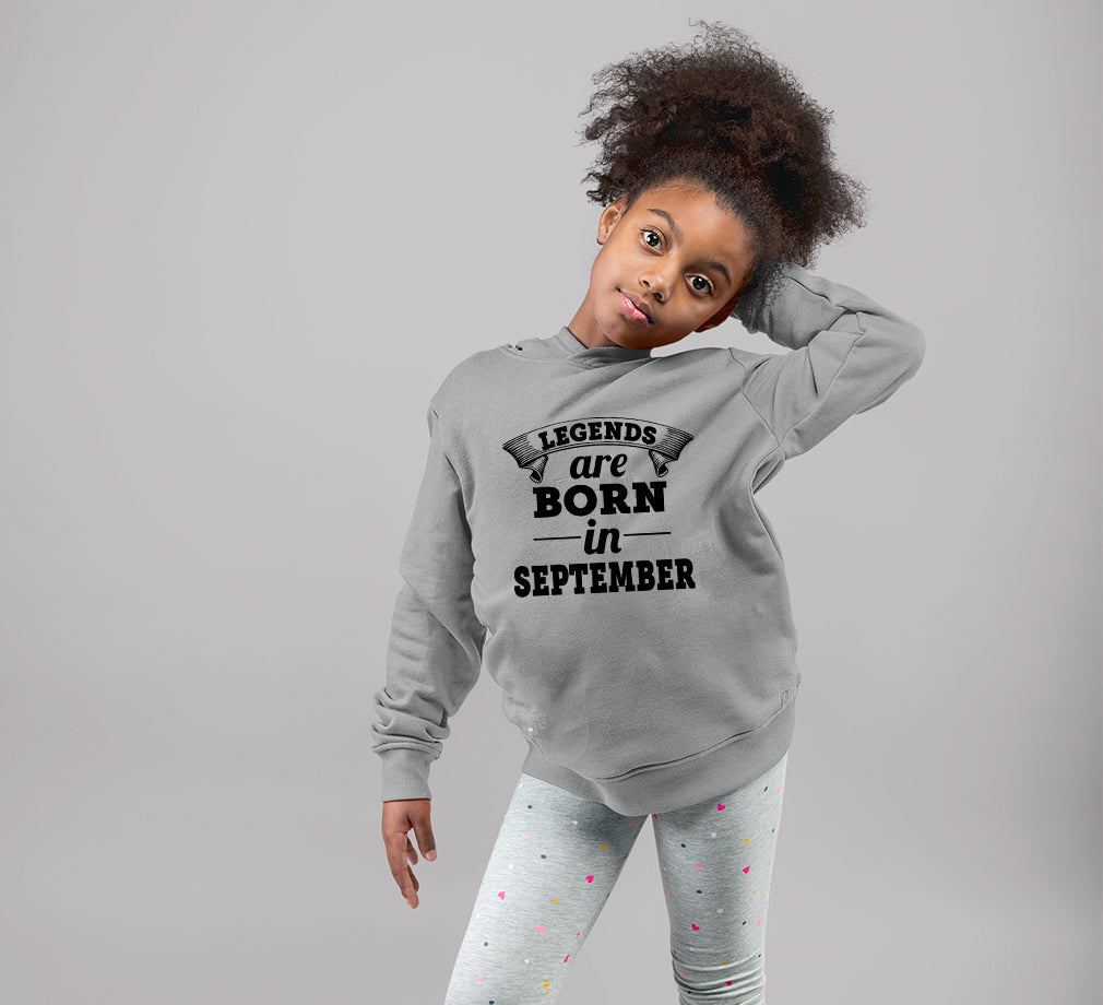 Legends are born in september Girl Hoodies-FunkyTeesClub
