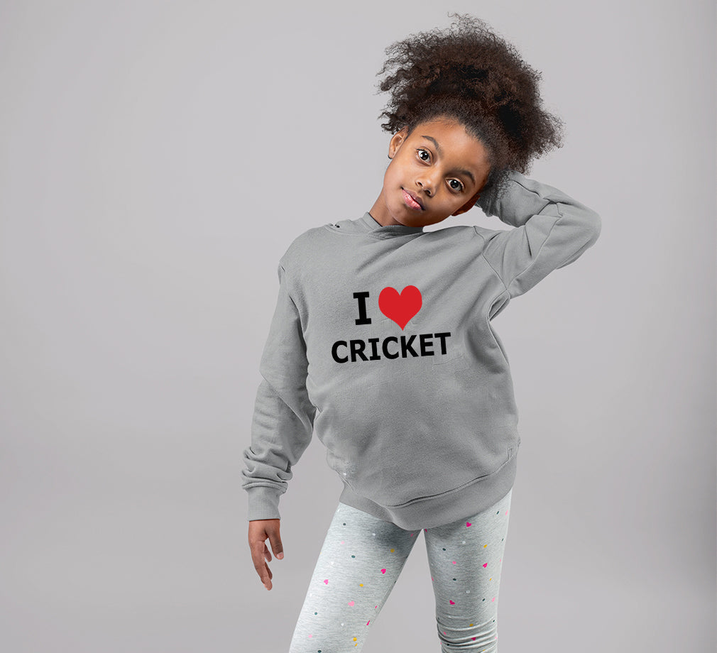 Love Cricket Girl Hoodies-FunkyTeesClub