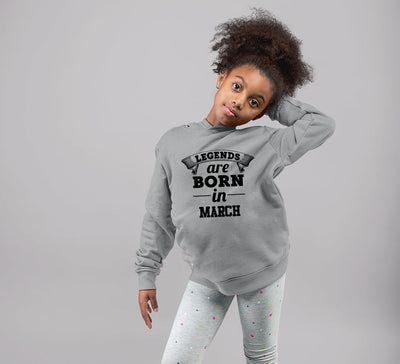 Legends are Born in March Girl Hoodies-FunkyTeesClub