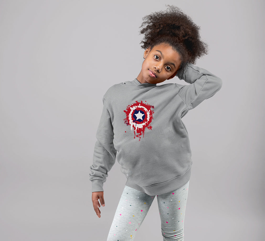 Captain America Shield Girl Hoodies-FunkyTeesClub