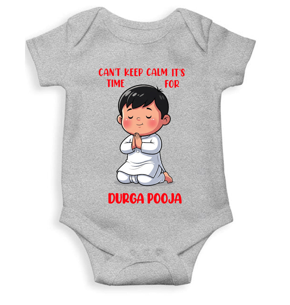 Can't Keep Calm It's Time For Durga Pooja Rompers for Baby Boy- FunkyTeesClub