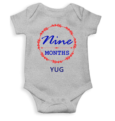Custom Name Nine Months Rompers for Baby Boy- FunkyTeesClub