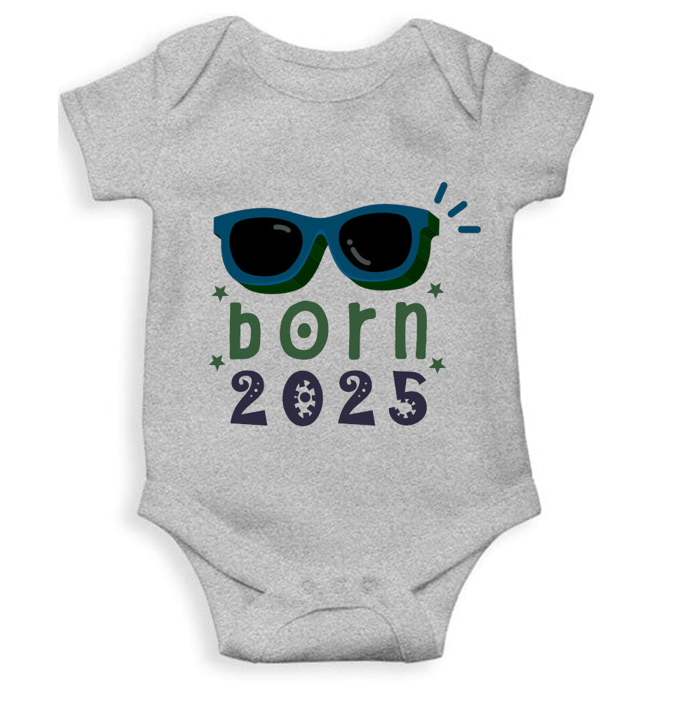 Custom Year Born In New Born Rompers for Baby Boy- FunkyTeesClub