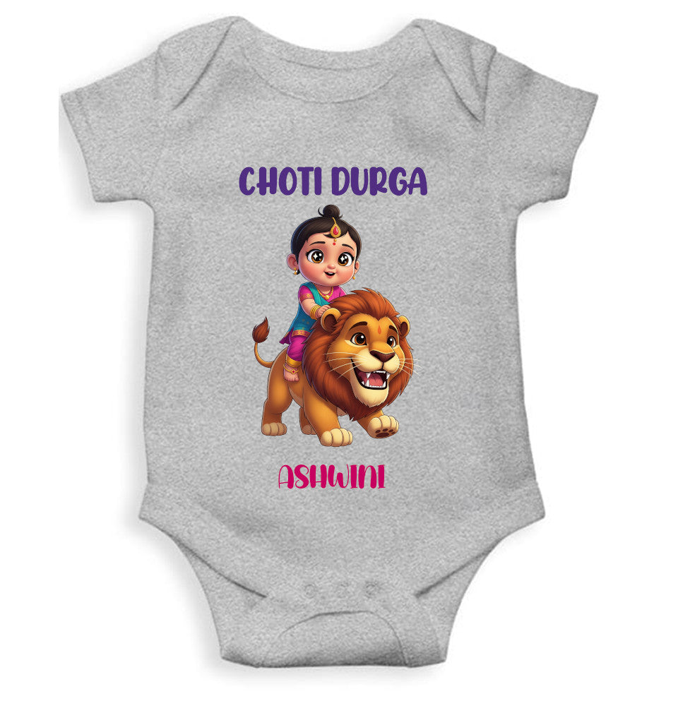 Custom Name Choti Durga Navratri Rompers for Baby Girl- FunkyTeesClub