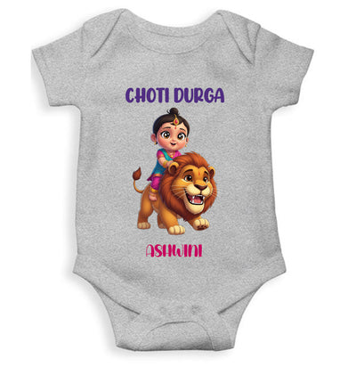 Custom Name Choti Durga Navratri Rompers for Baby Girl- FunkyTeesClub