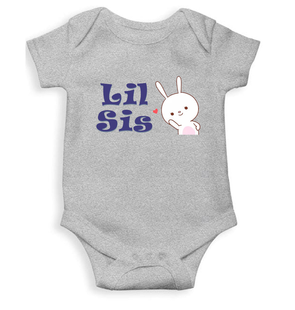 Little Sis Rakshabandhan Rompers for Baby Girl- FunkyTeesClub