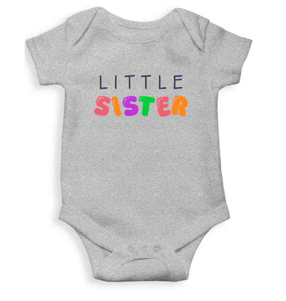 Little Sister Rakshabandhan Rompers for Baby Girl- FunkyTeesClub