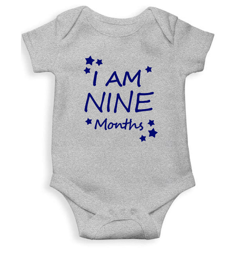 I Am Nine Months Rompers for Baby Girl- FunkyTeesClub