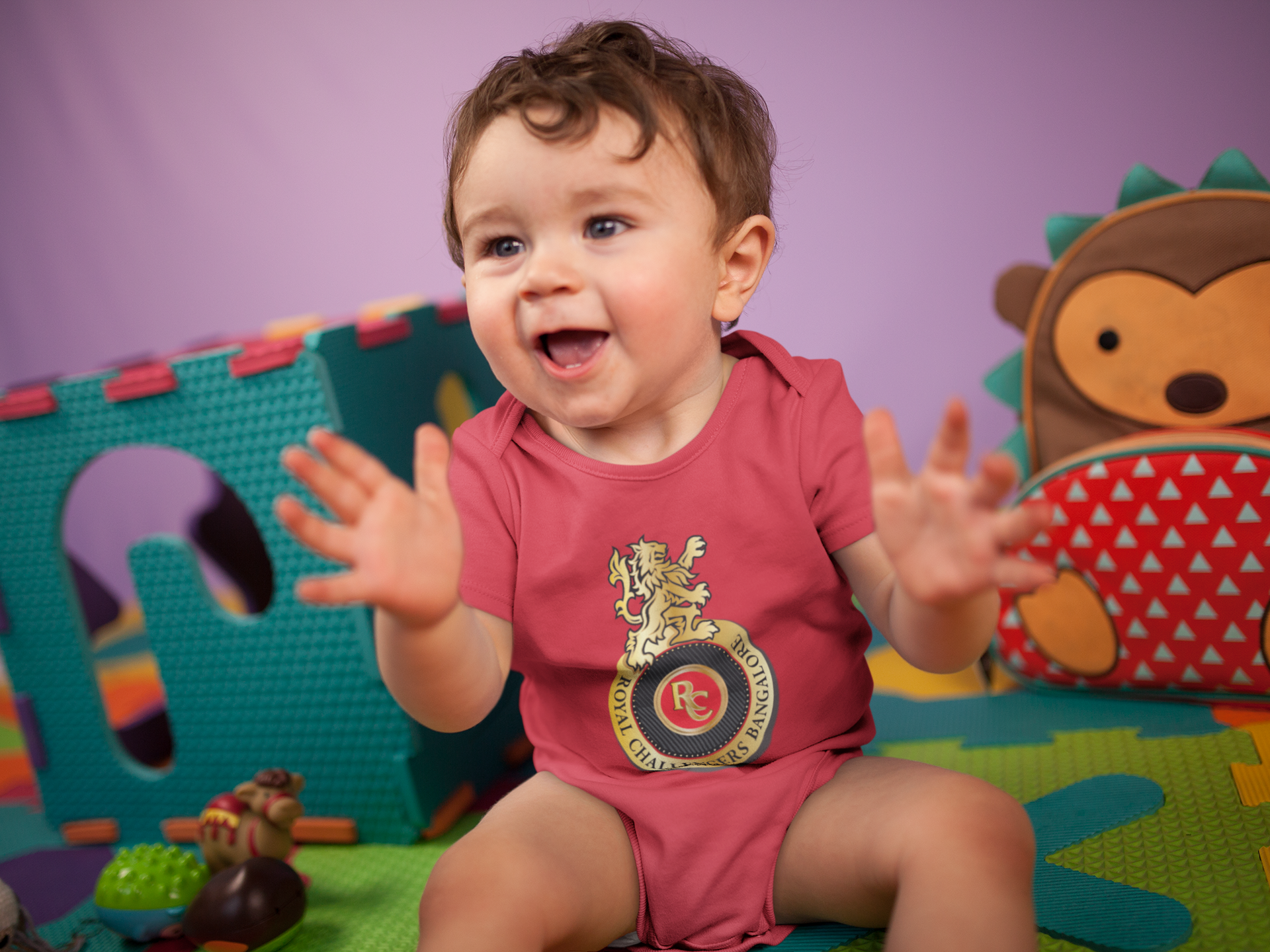 RCB  Royal Challengers Bangalore Rompers for Baby Boy - FunkyTeesClub