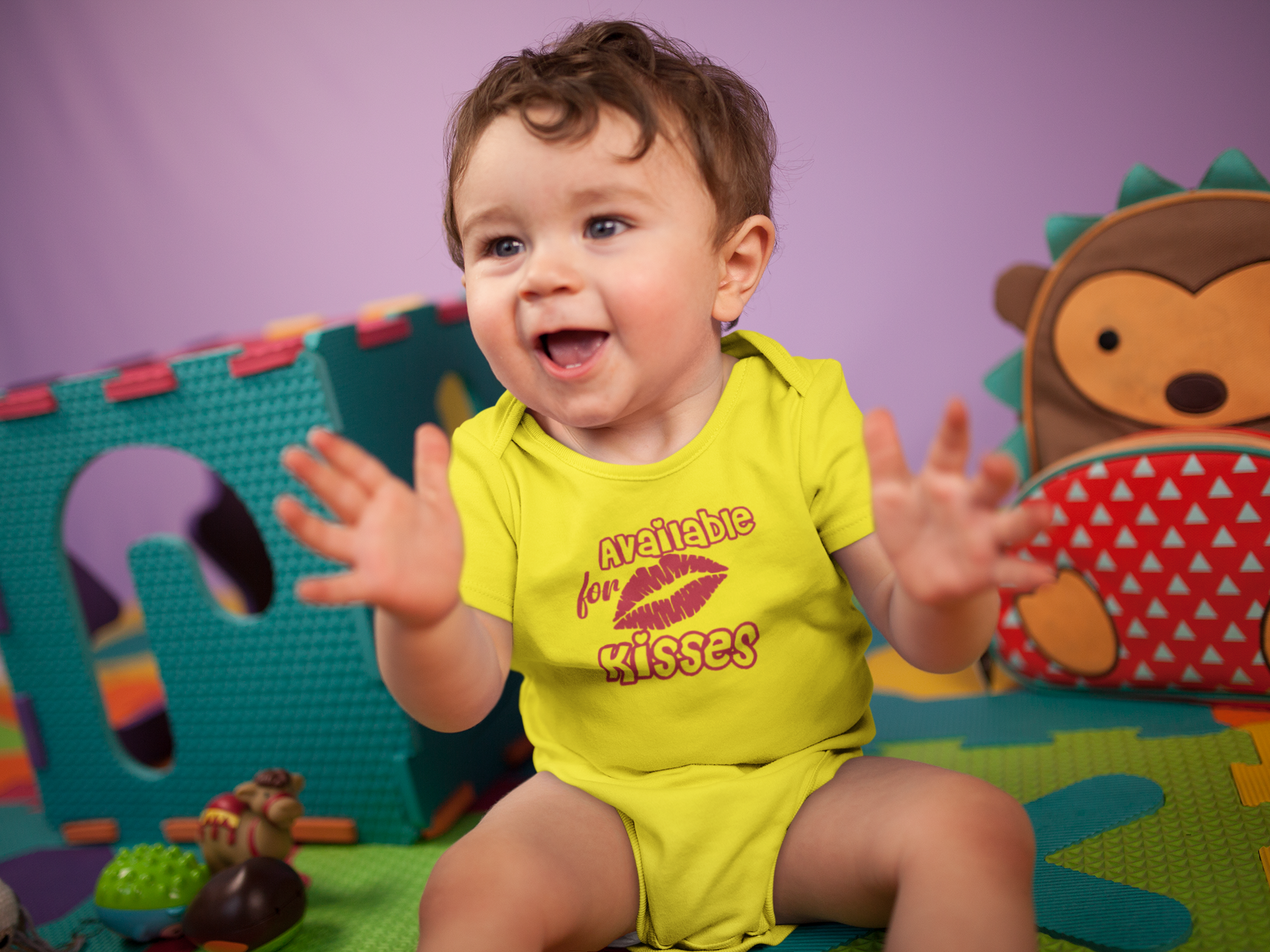 Available For Kisses New Year Rompers for Baby Boy- FunkyTeesClub