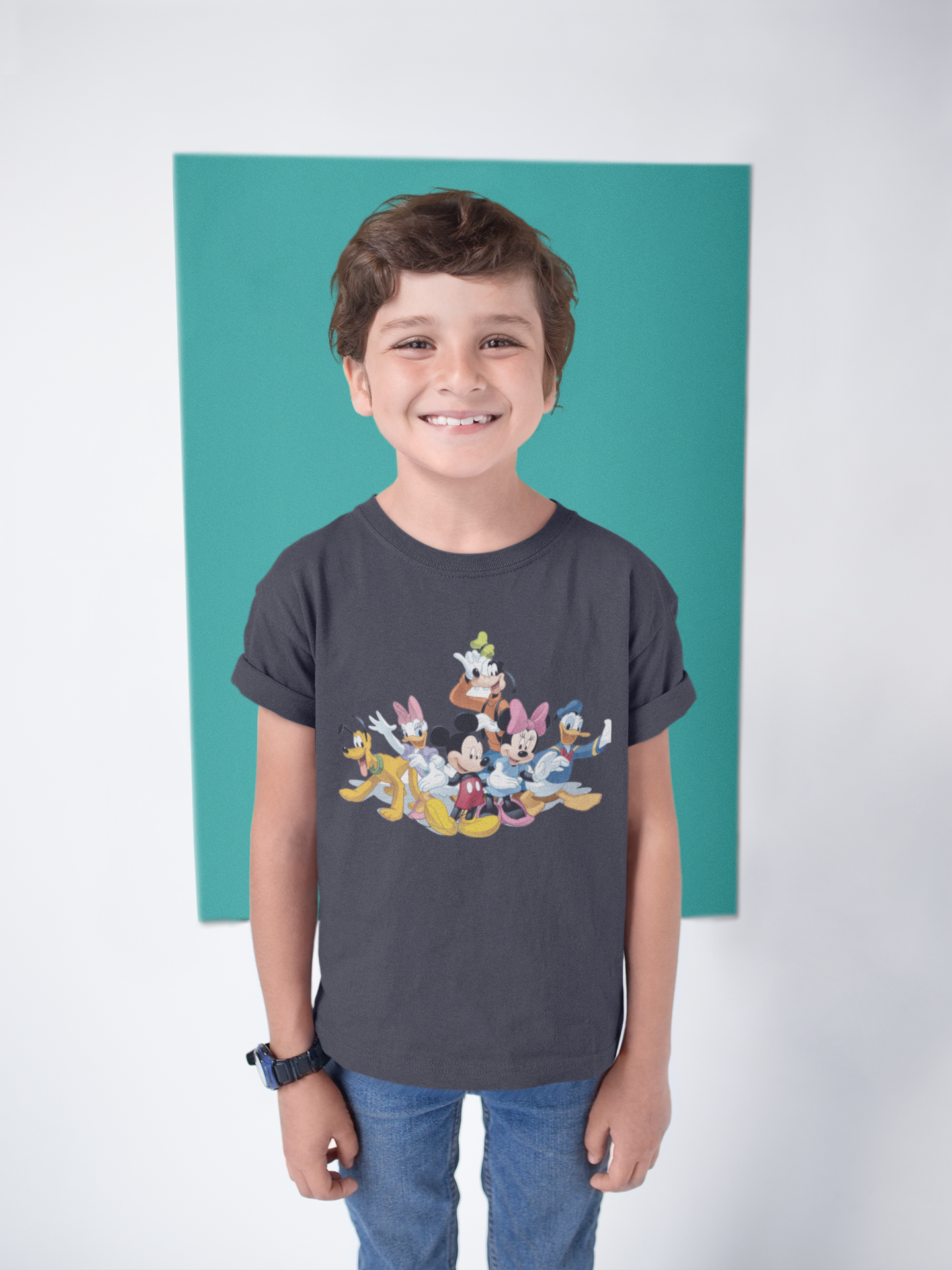 Cute Cartoon Half Sleeves T-Shirt for Boy-FunkyTeesClub