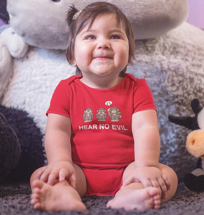 Hear no evil Rompers for Baby Girl- FunkyTradition FunkyTradition