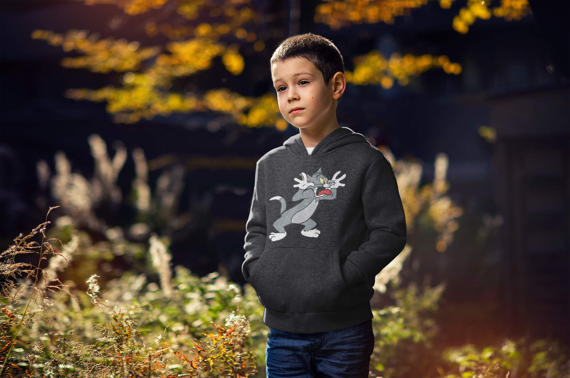 Cute Cartoon Boy Hoodies-FunkyTeesClub