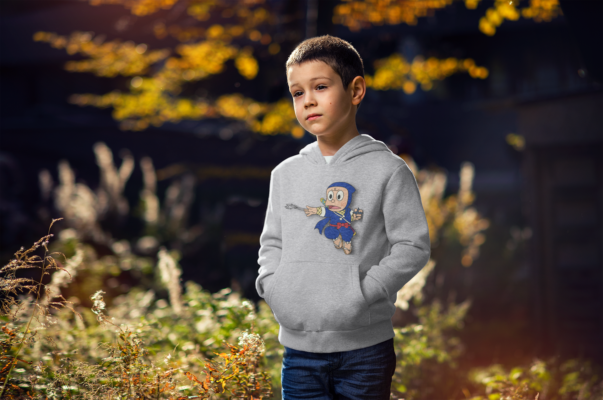 Cute Cartoon Boy Hoodies-FunkyTeesClub