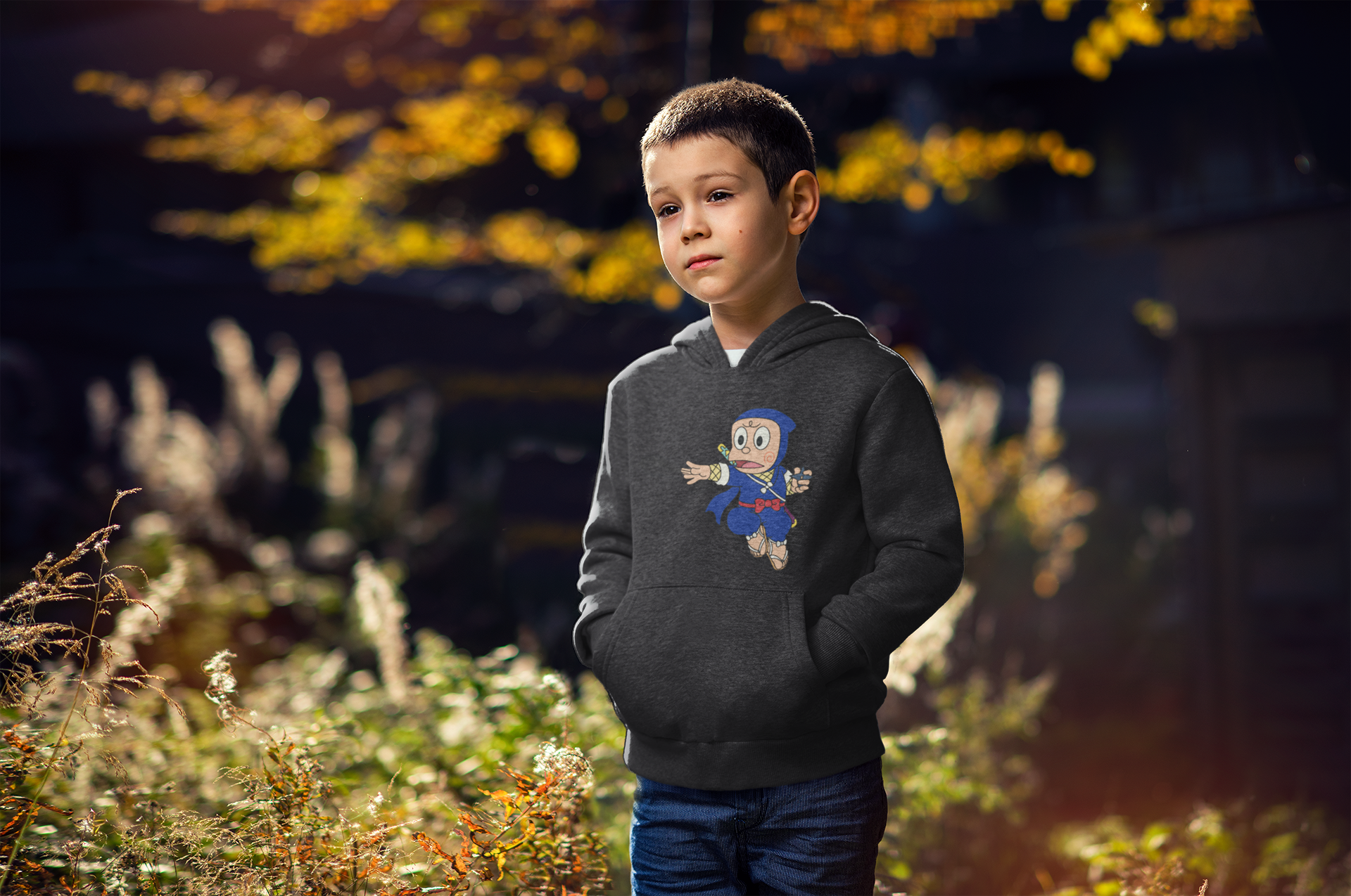 Cute Cartoon Boy Hoodies-FunkyTeesClub