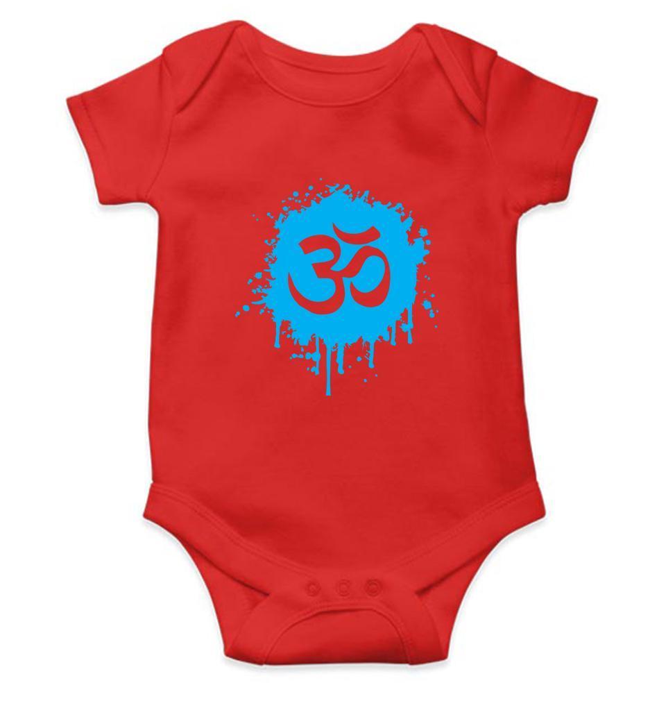 Hindi Om Symbol Rompers for Baby Girl- FunkyTradition FunkyTradition