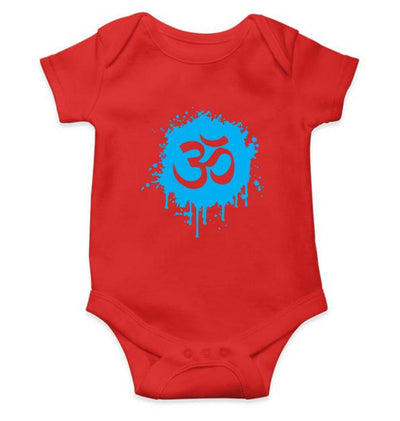 Hindi Om Symbol Rompers for Baby Girl- FunkyTradition FunkyTradition