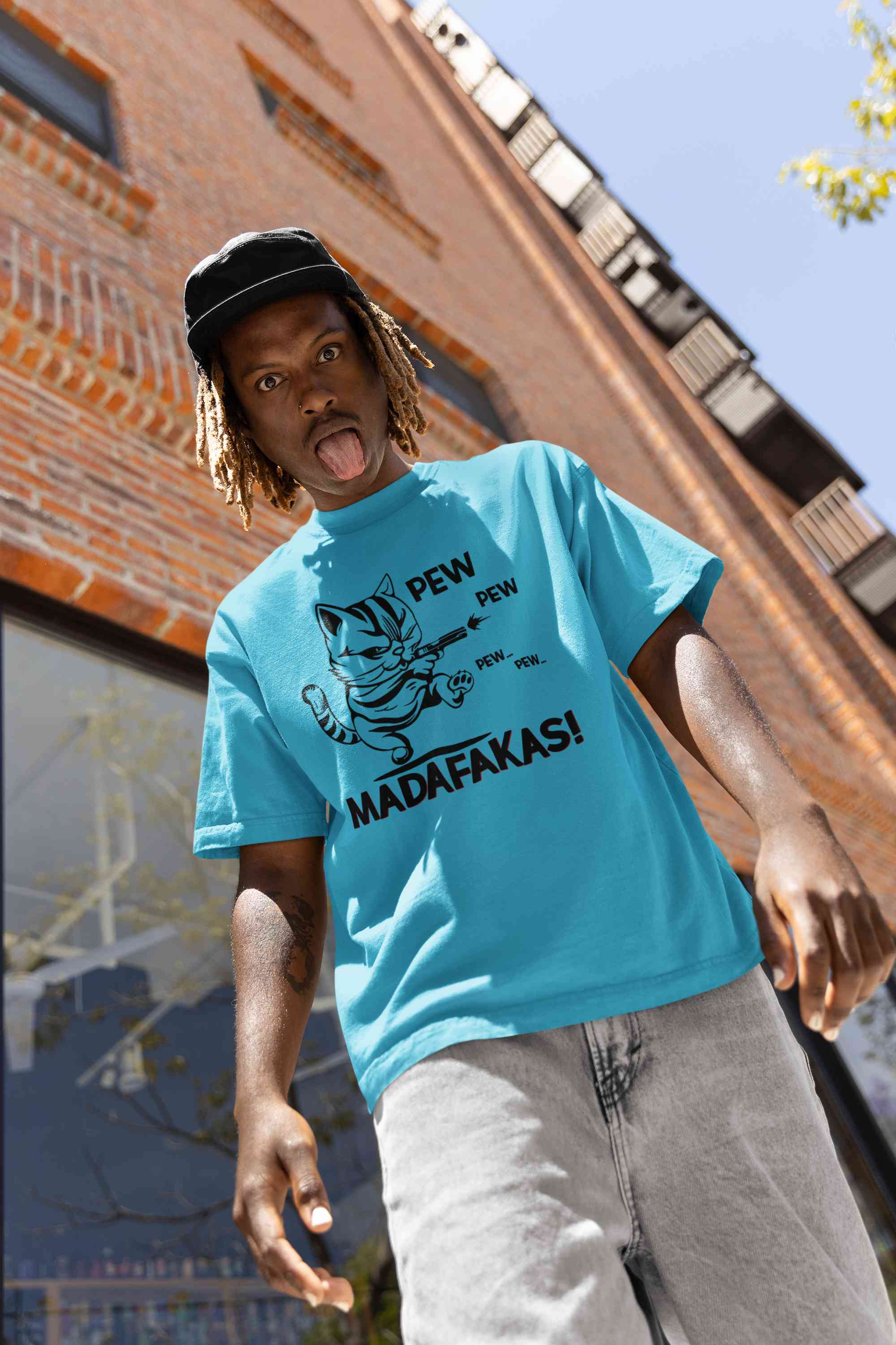 Pew Pew Madafakas Mens Half Sleeves T-shirt- FunkyTeesClub