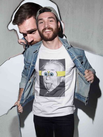 Funny Einstein Mens Half Sleeves T-shirt- FunkyTeesClub