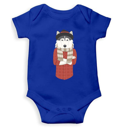 Hipster Wolf Abstract Rompers for Baby Girl- FunkyTradition FunkyTradition