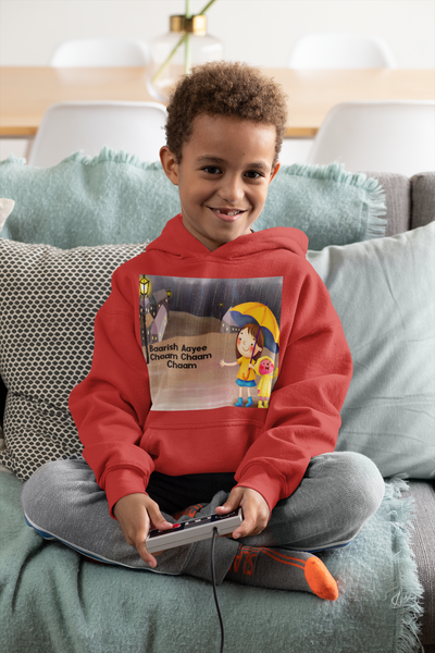Barish Aayi Cham Cham Poem Boy Hoodies-FunkyTeesClub