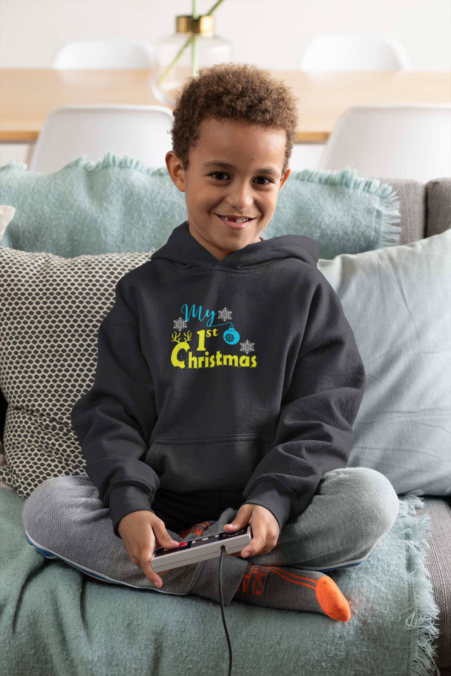 First Christmas Boy Hoodies-FunkyTeesClub