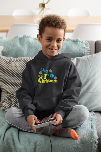 First Christmas Boy Hoodies-FunkyTeesClub