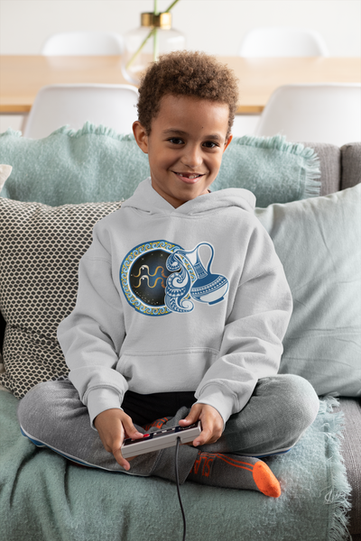 Aquarius Zodiac Sign Boy Hoodies-FunkyTeesClub