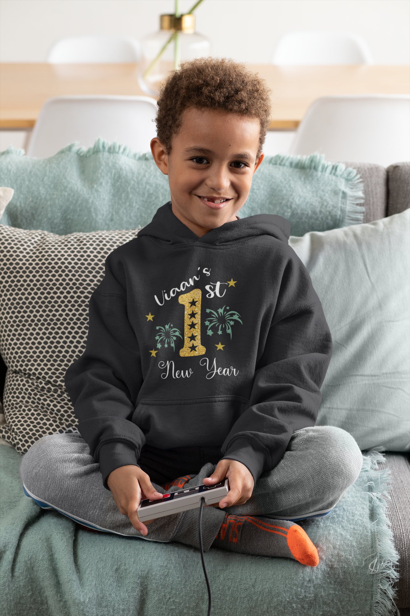 Customized Name New Year Boy Hoodies-FunkyTeesClub