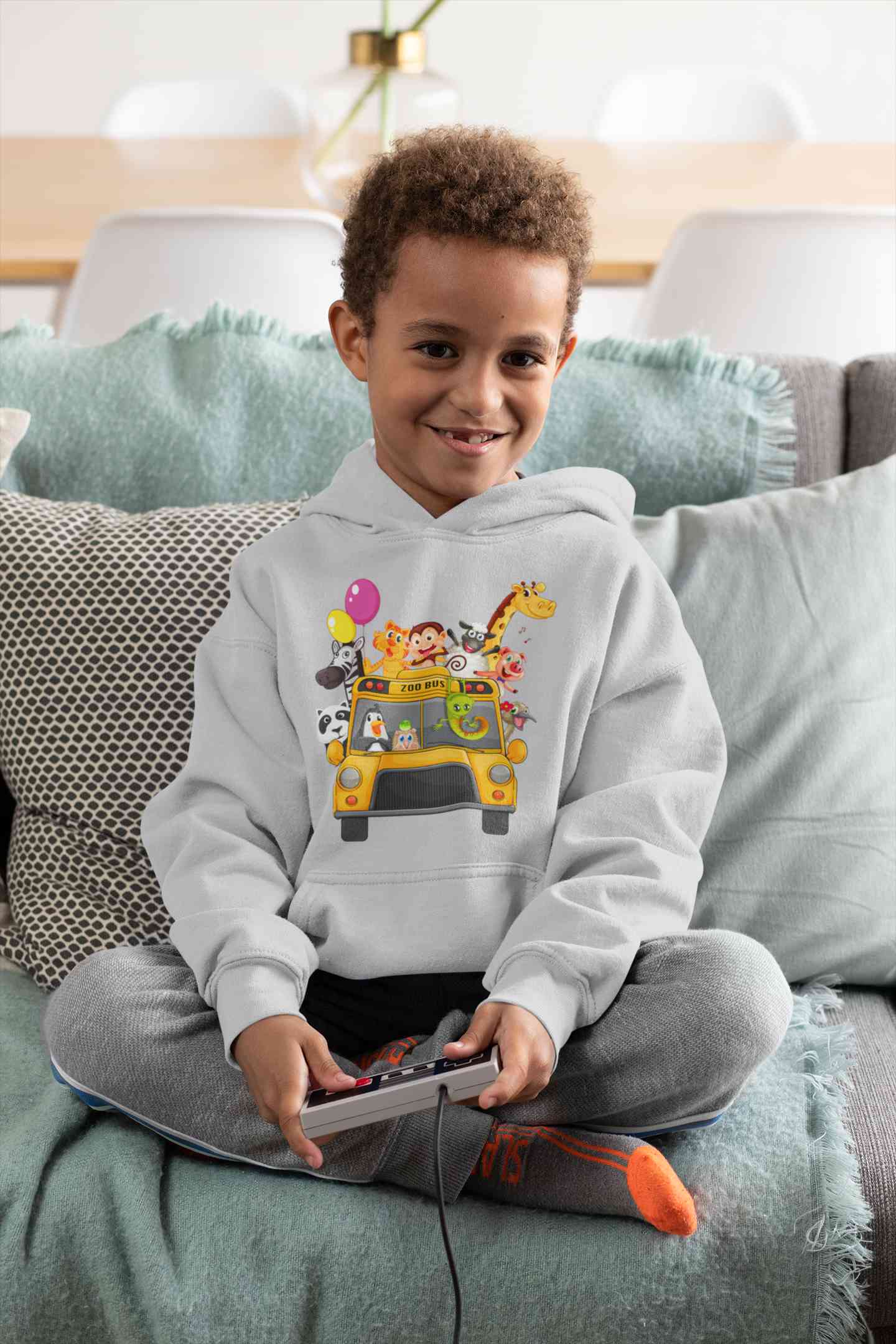 Zoo Bus Cartoon Boy Hoodies-FunkyTeesClub