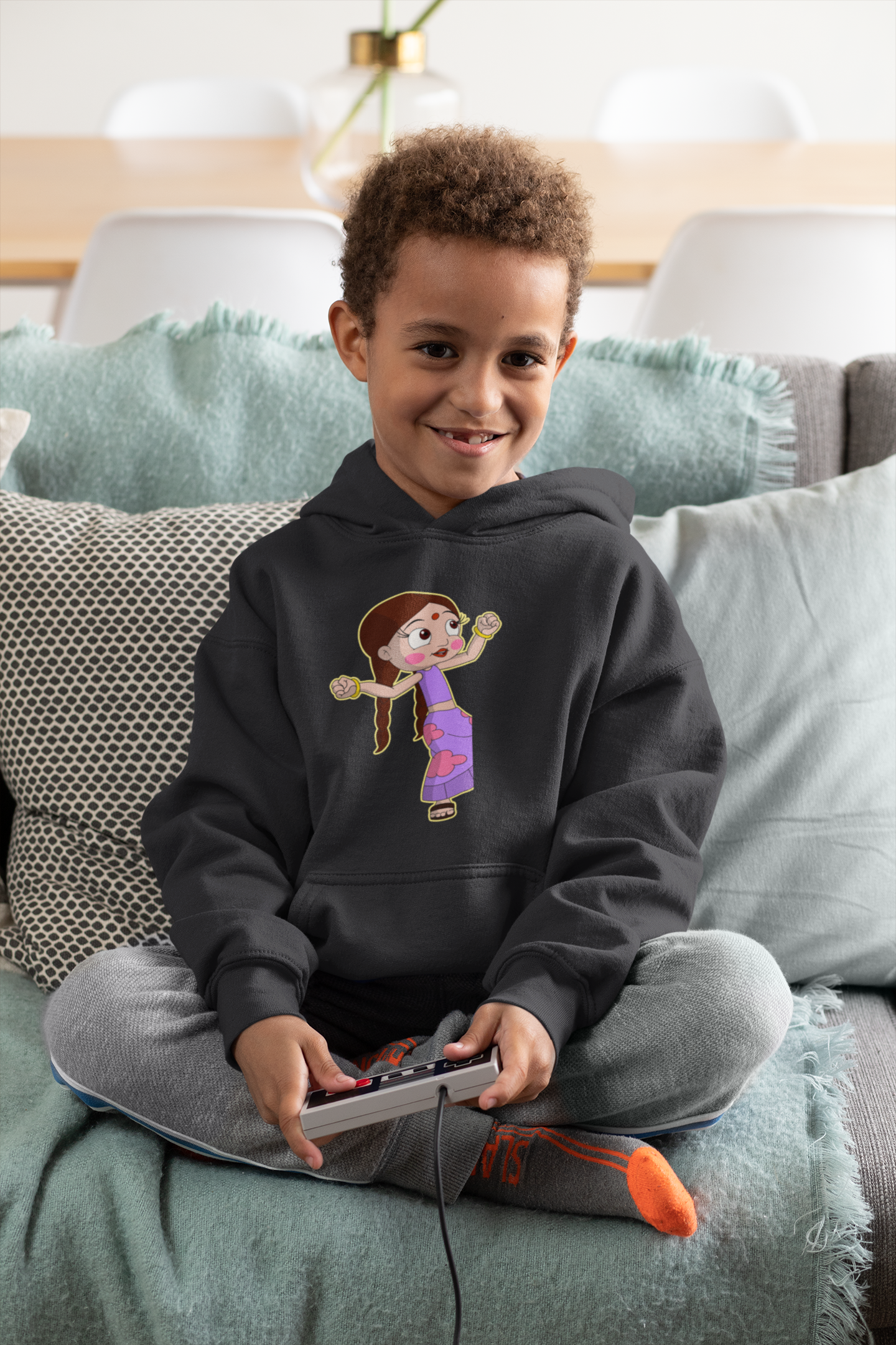 Cute Cartoon Boy Hoodies-FunkyTeesClub
