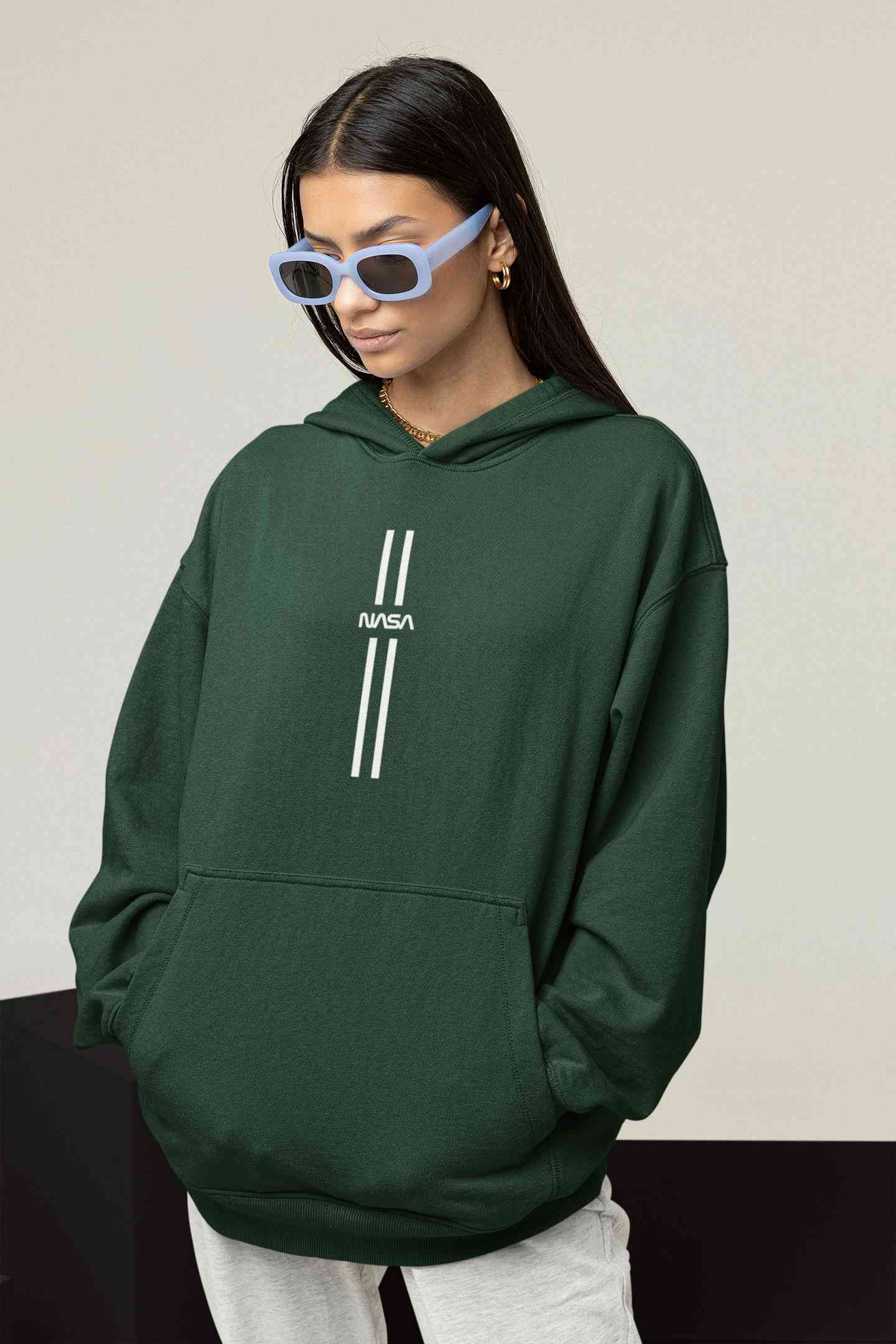 Strip Nasa Hoodies for Women-FunkyTeesClub