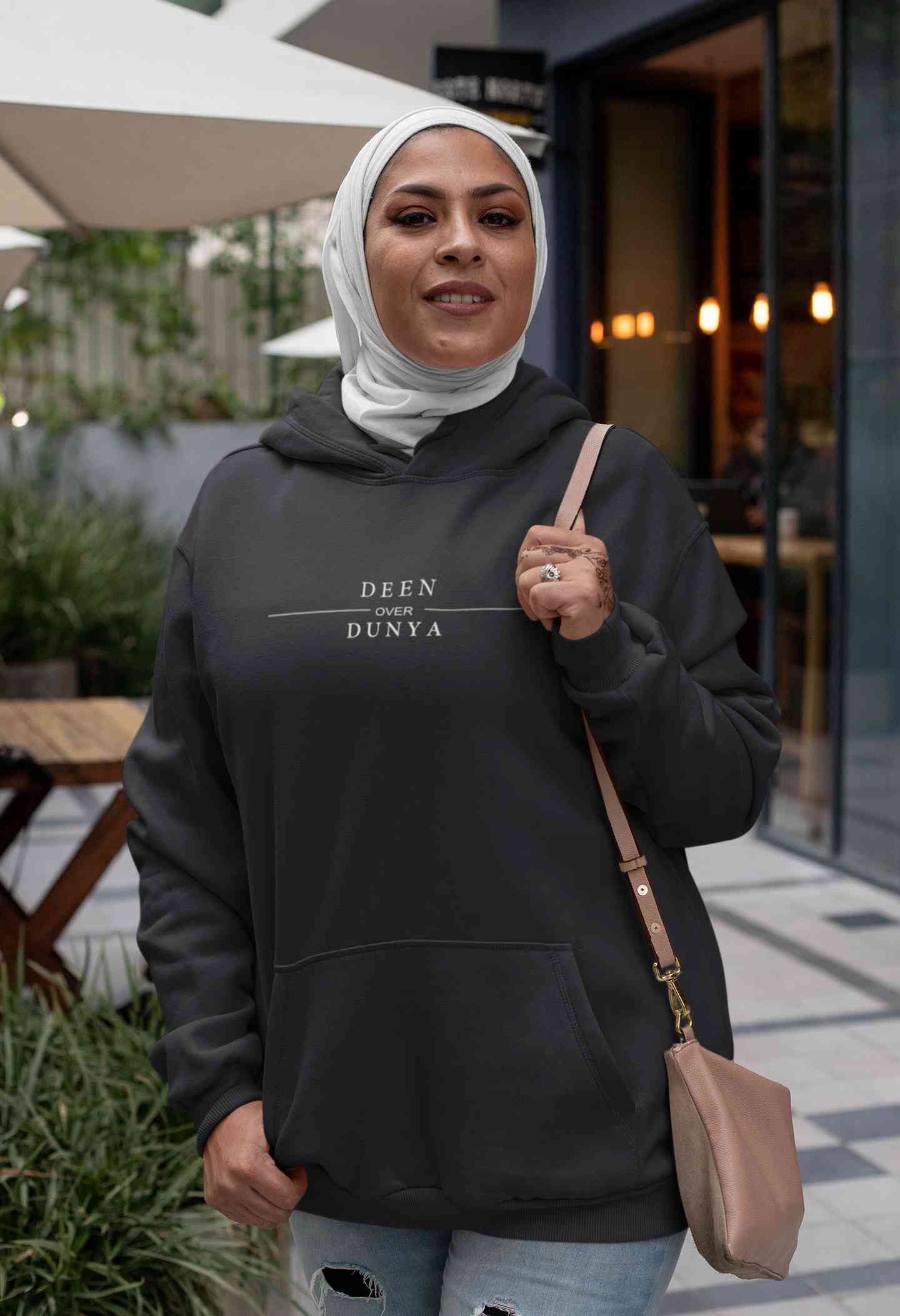 Deen Over Dunya Hoodies for Women-FunkyTeesClub
