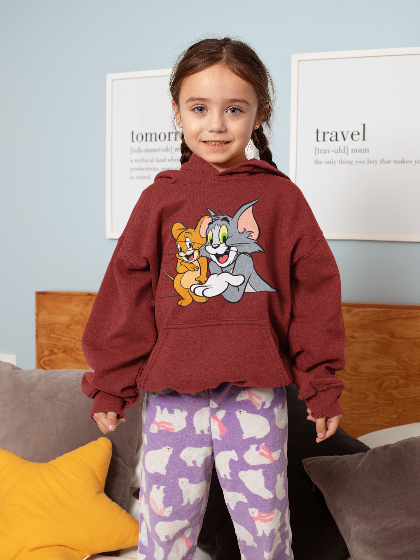 Cute Cartoon Girl Hoodies-FunkyTeesClub