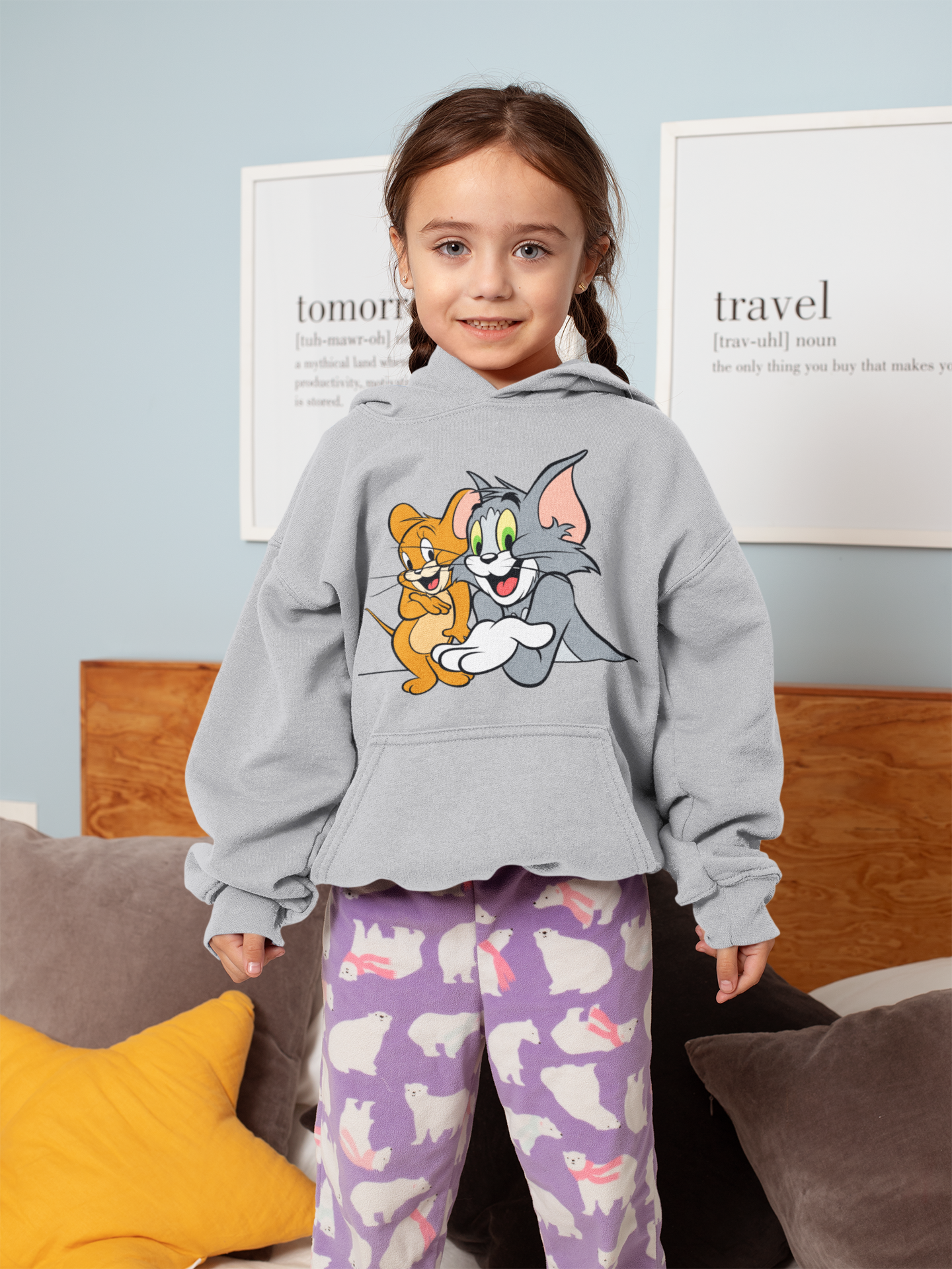 Cute Cartoon Girl Hoodies-FunkyTeesClub