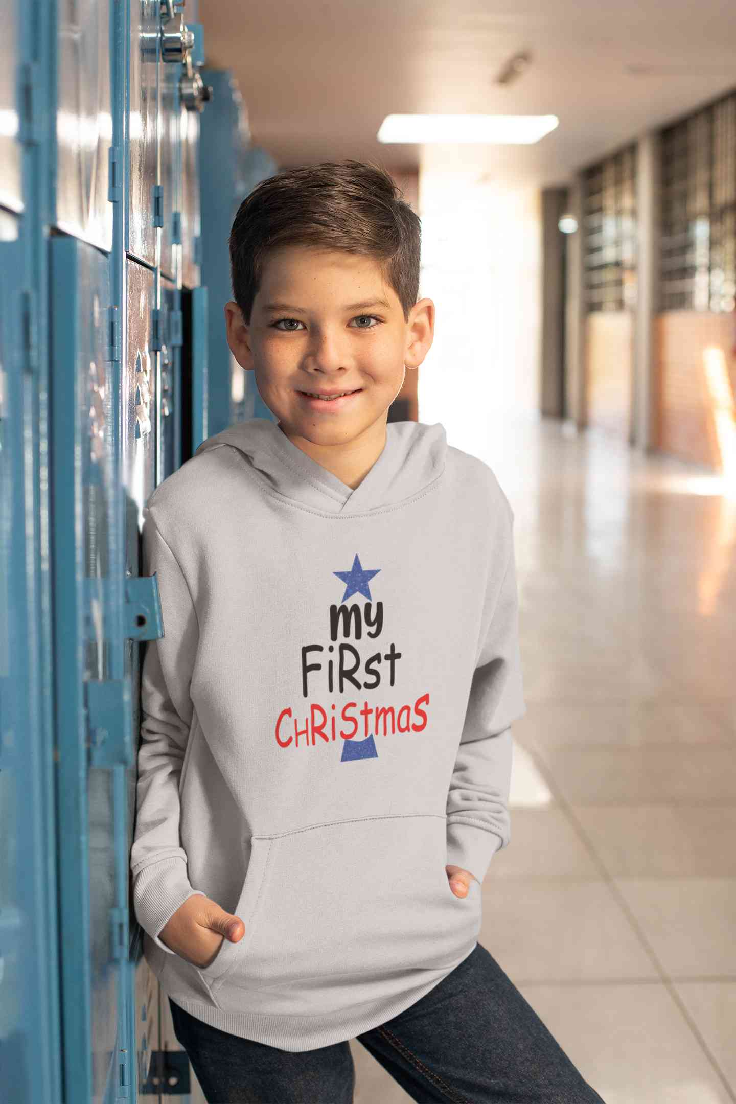 My First Christmas Boy Hoodies-FunkyTeesClub