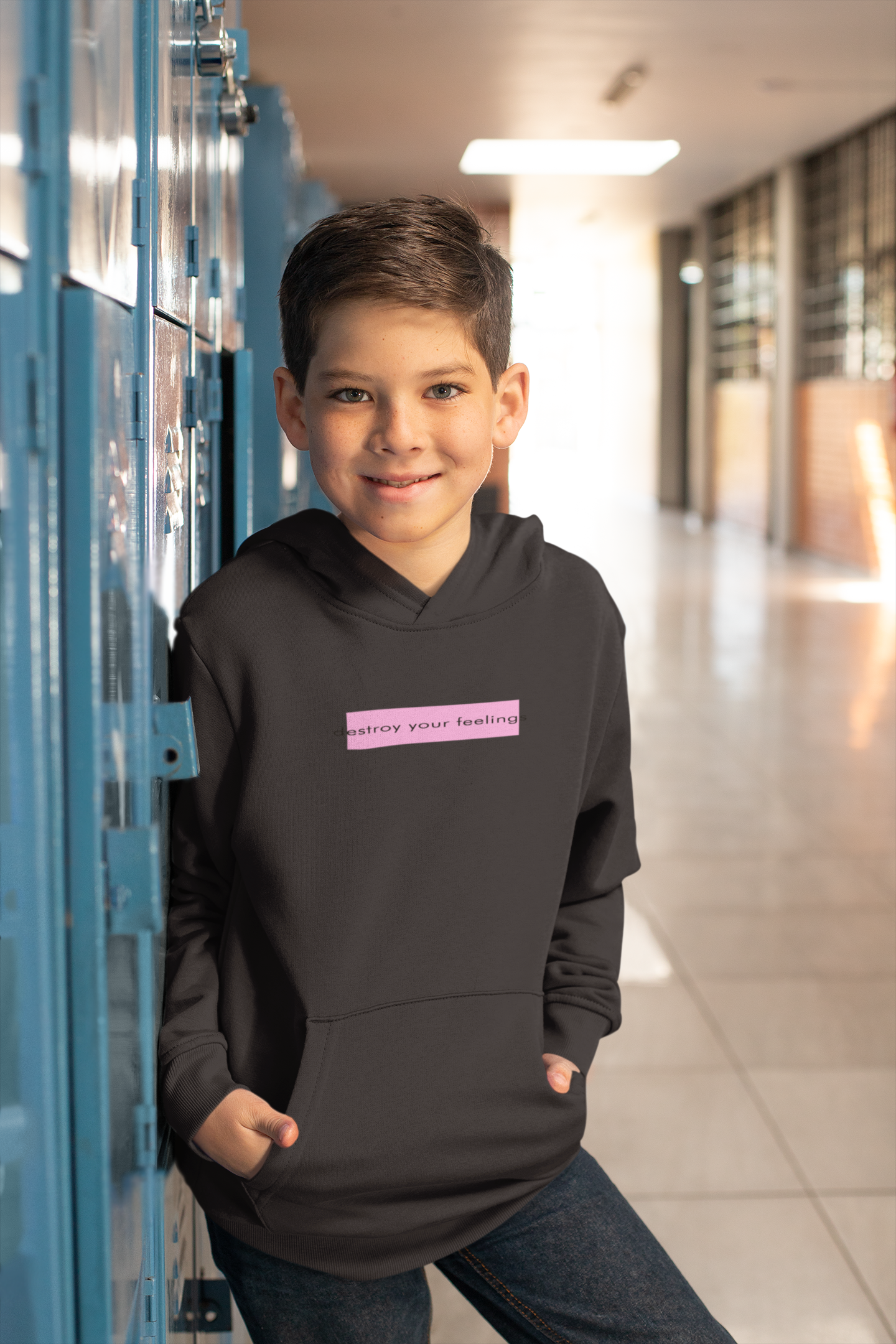 Destroy Your Feelings Minimal Boy Hoodies-FunkyTeesClub