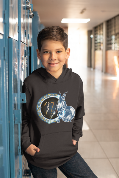 Capricon Zodiac Sign Boy Hoodies-FunkyTeesClub