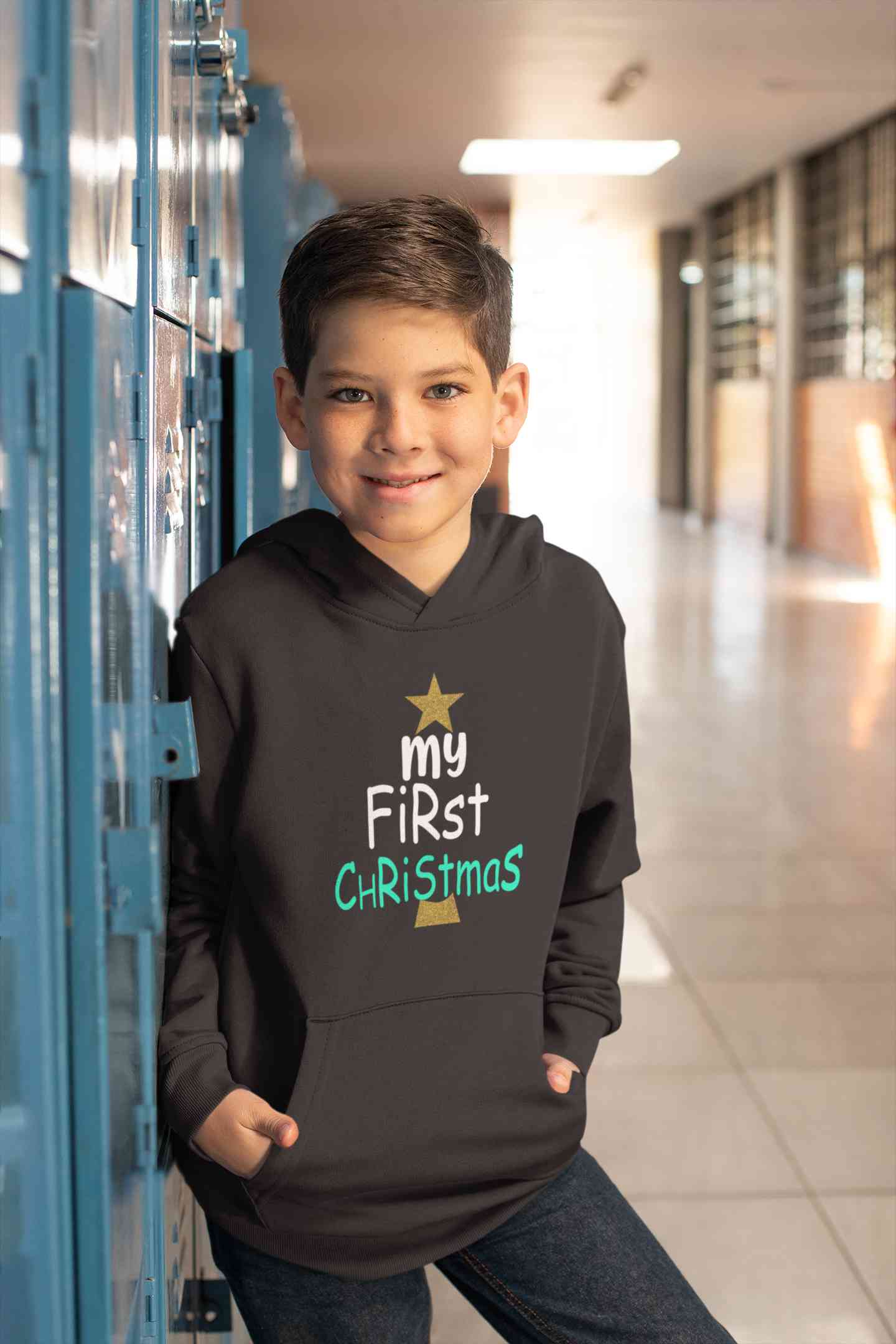 My First Christmas Boy Hoodies-FunkyTeesClub