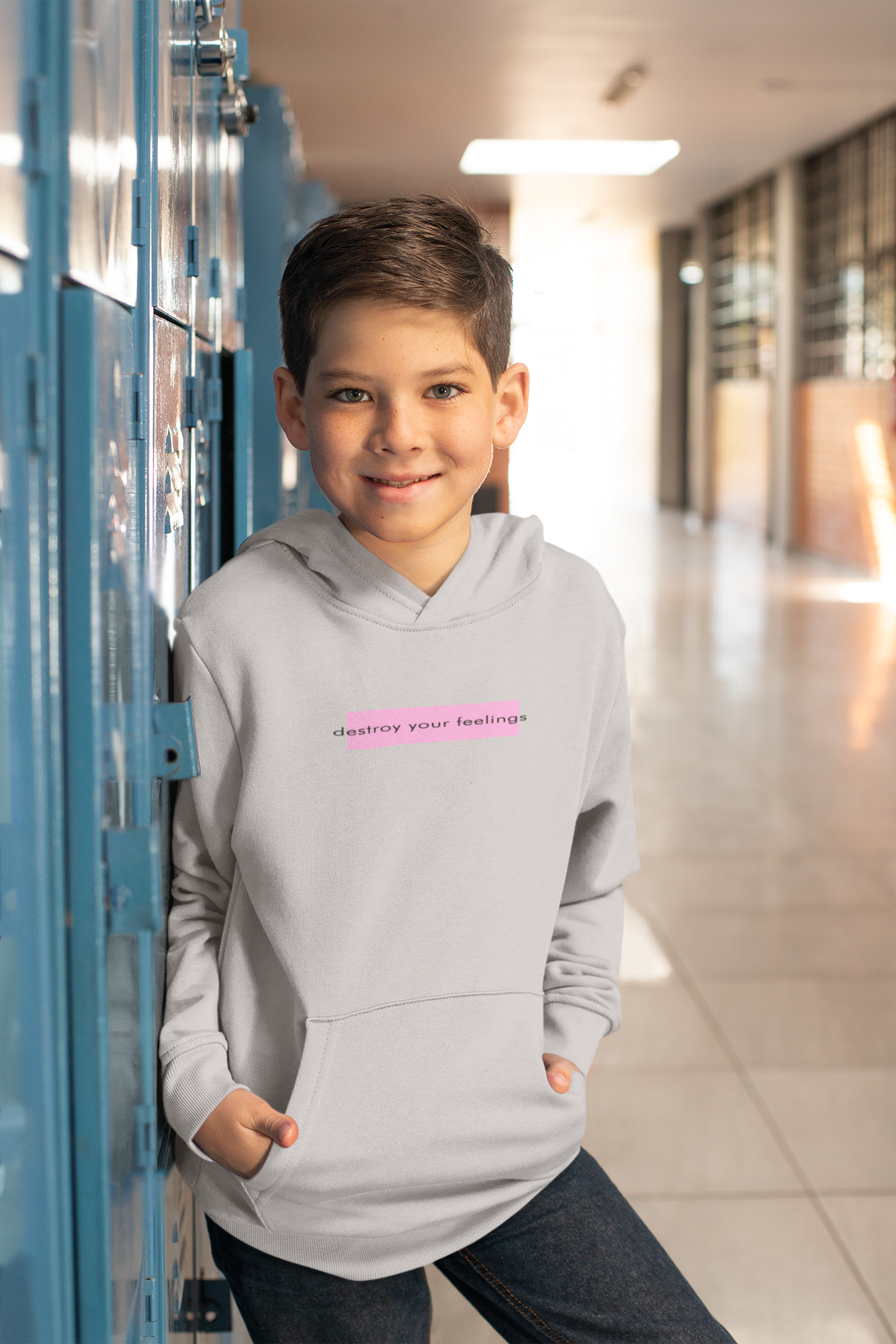 Destroy Your Feelings Minimal Boy Hoodies-FunkyTeesClub